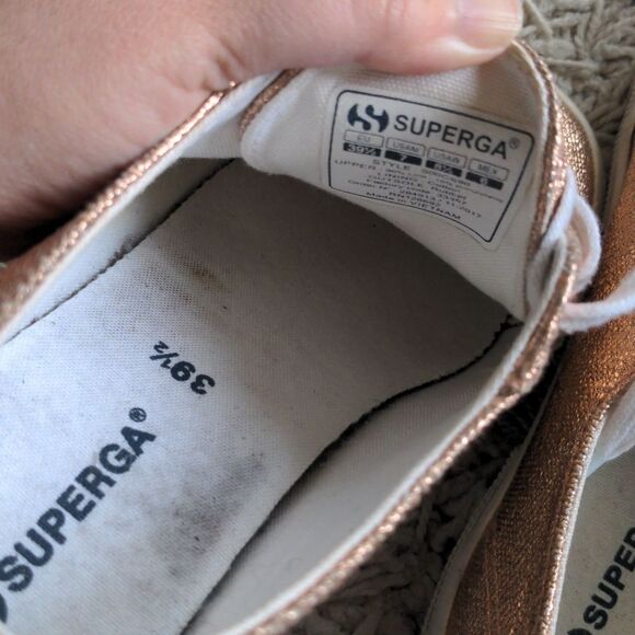 Superga Rose Gold Metallic 2750 Cometu Trainers - Picture 7 of 8
